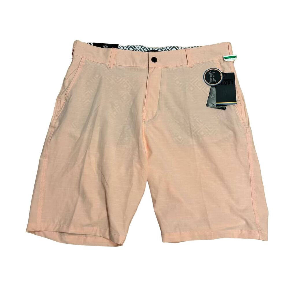 Trunks Multi Functional Quick Dry SwimStretch Flat Front Mens Size 36 Peach NWT